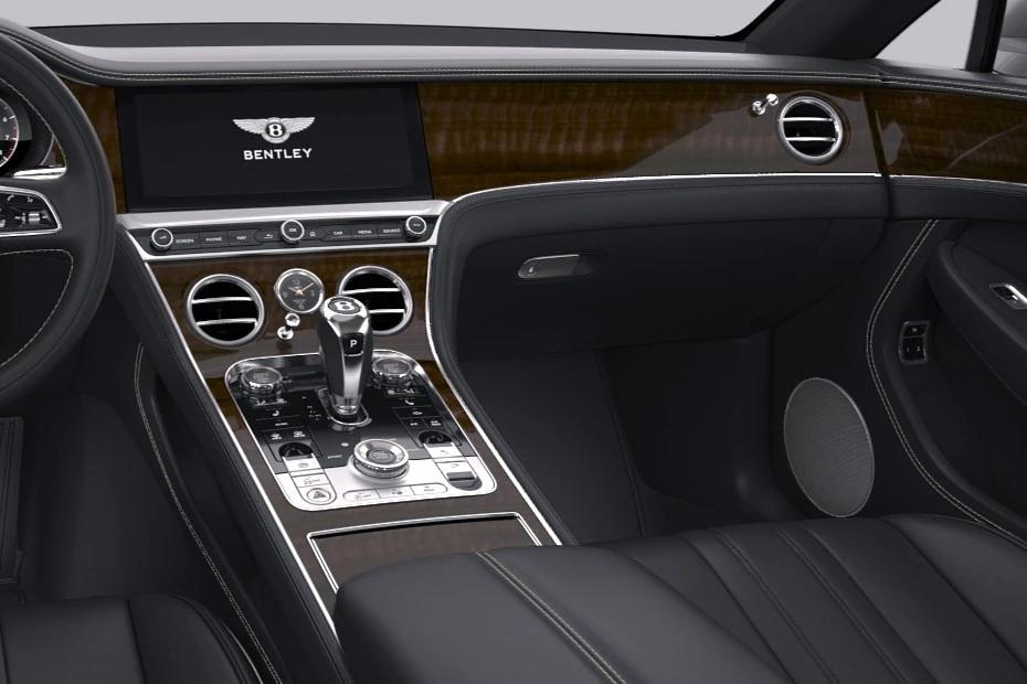 Bentley Continental console-view view highlighting storage, controls, and ergonomics