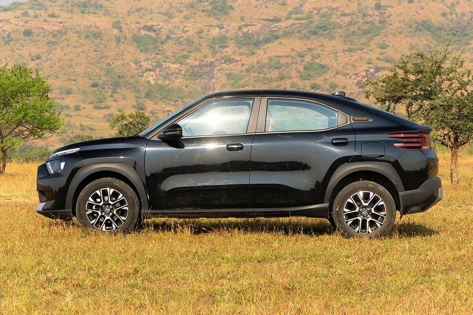 Citroen Basalt side-profile view highlighting roofline, stance, and proportion