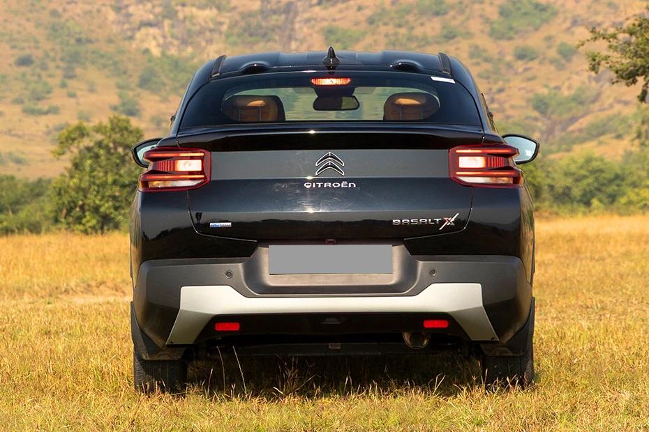 Citroen Basalt rear-view view highlighting width, presence, and balance
