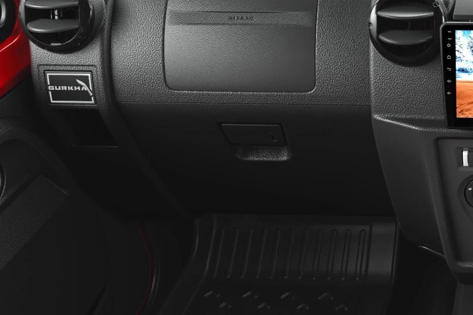 Force Gurkha front-seats view highlighting support, padding, and comfort