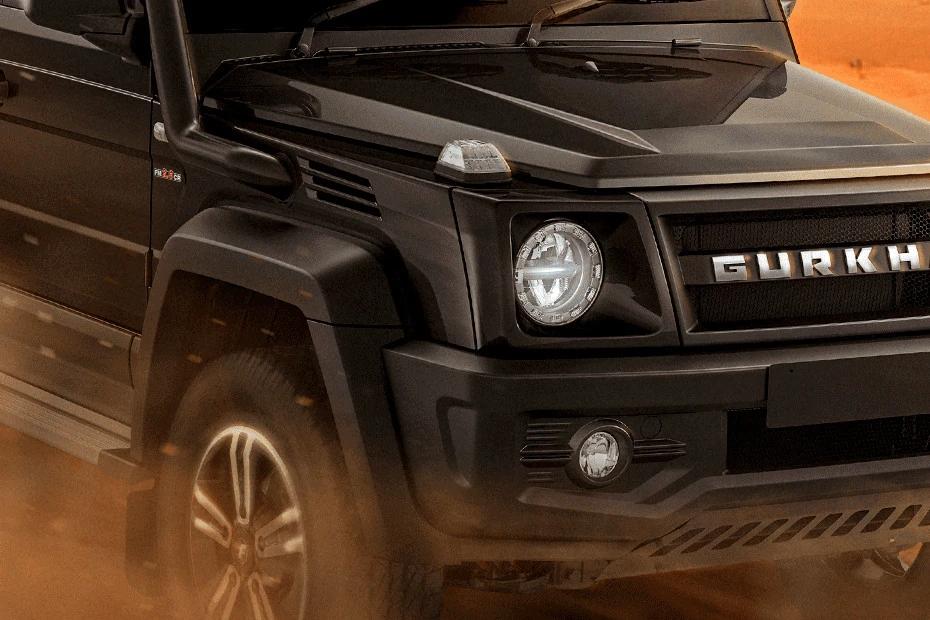 Force Gurkha 5 Door steering-wheel view highlighting grip, controls, and comfort