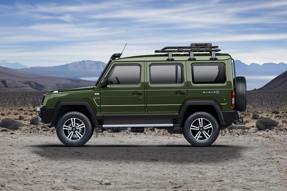 Force Gurkha 5 Door side-profile view highlighting roofline, stance, and proportion