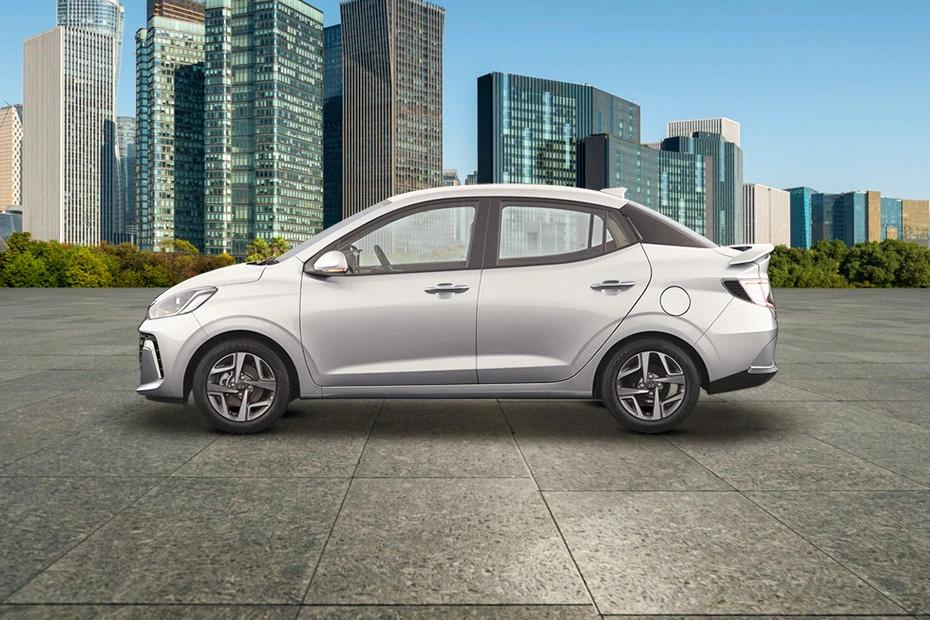 Hyundai Aura side-profile view highlighting roofline, stance, and proportion