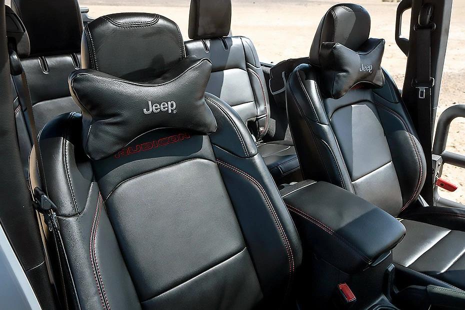Jeep Wrangler front-seats view highlighting support, padding, and comfort