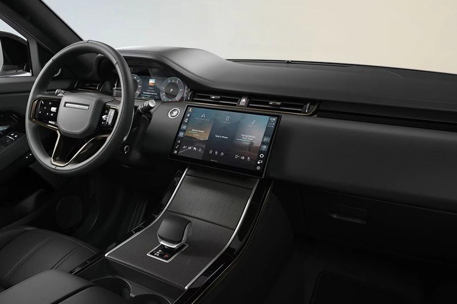 Land Rover Range Rover Evoque dashboard view highlighting layout, materials, and clarity