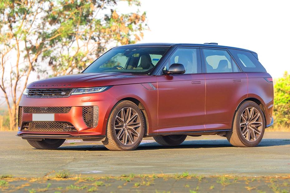 Land Rover Range Rover Sport front-angle view highlighting proportions, lighting, and stance