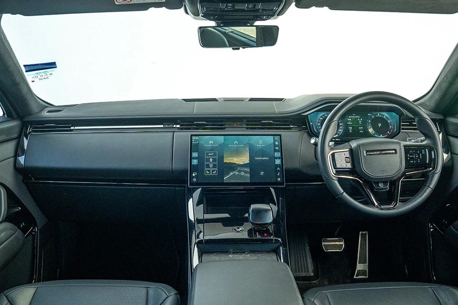 Land Rover Range Rover Sport dashboard view highlighting layout, materials, and clarity