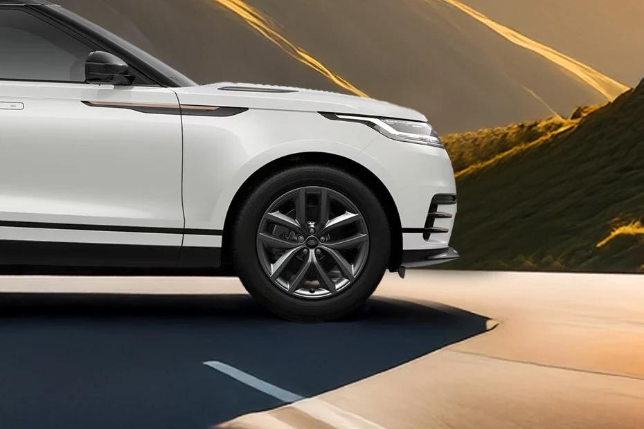 Land Rover Range Rover Velar wheel-closeup view highlighting pattern, finish, and attitude
