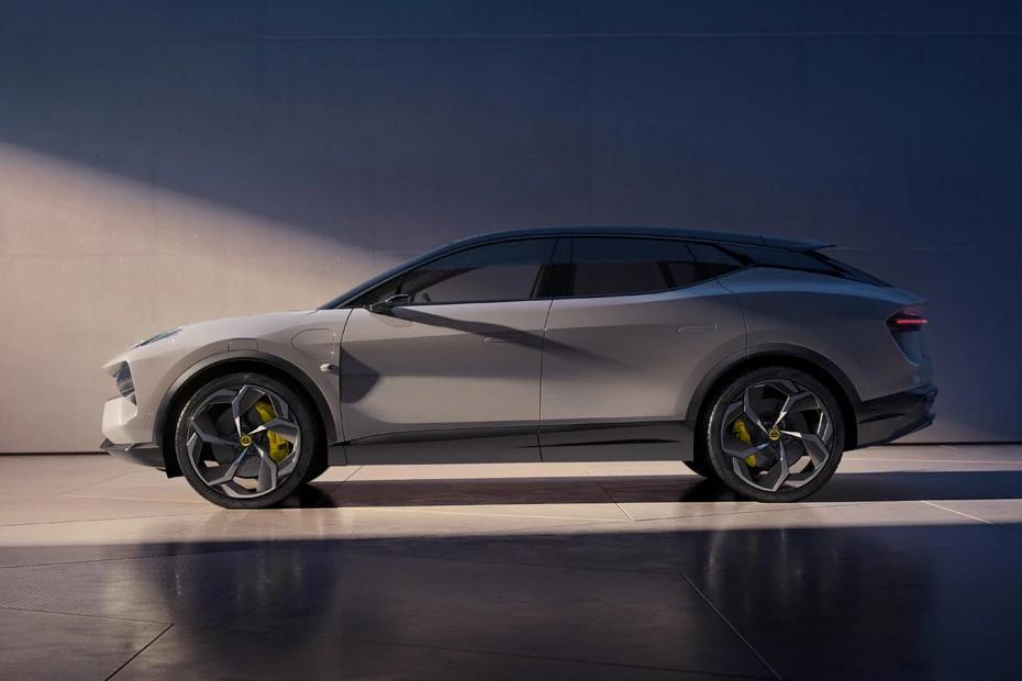 Lotus Eletre side-profile view highlighting roofline, stance, and proportion