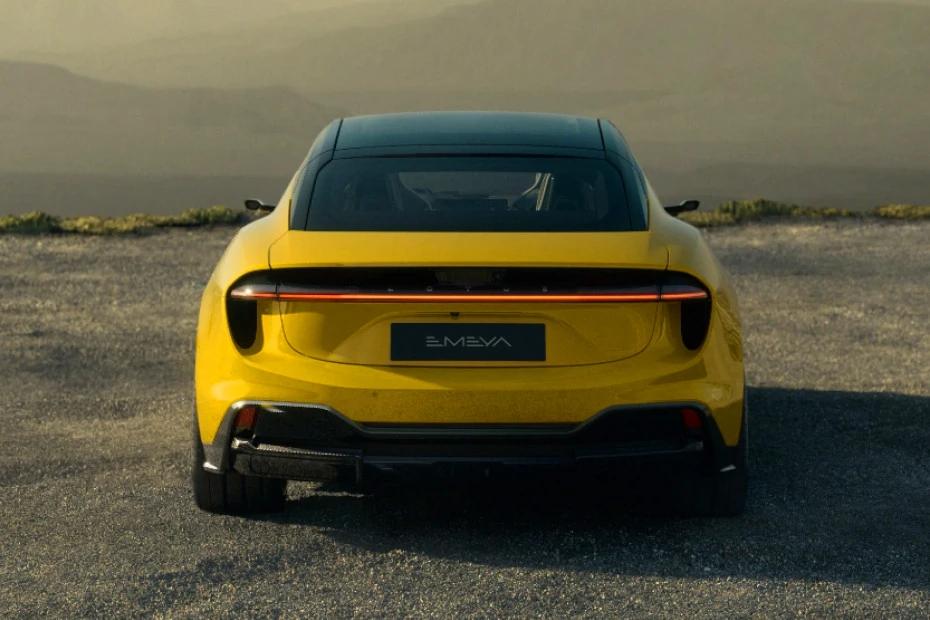Lotus Emeya side-profile view highlighting roofline, stance, and proportion