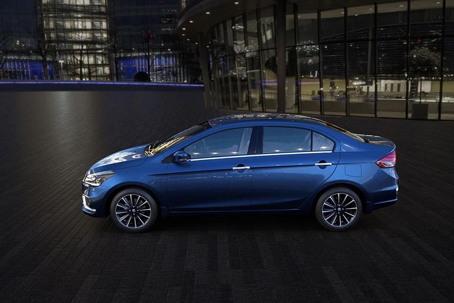Maruti Ciaz side-profile view highlighting roofline, stance, and proportion