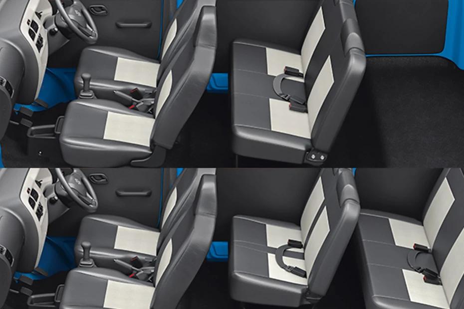 Maruti Eeco front-seats view highlighting support, padding, and comfort
