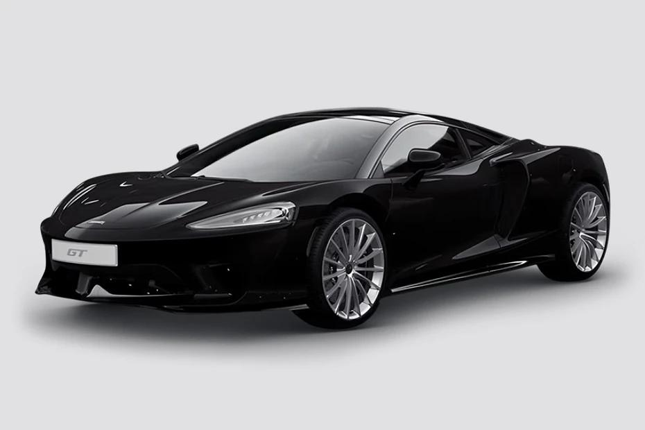 Mclaren Gt front-angle view highlighting proportions, lighting, and stance