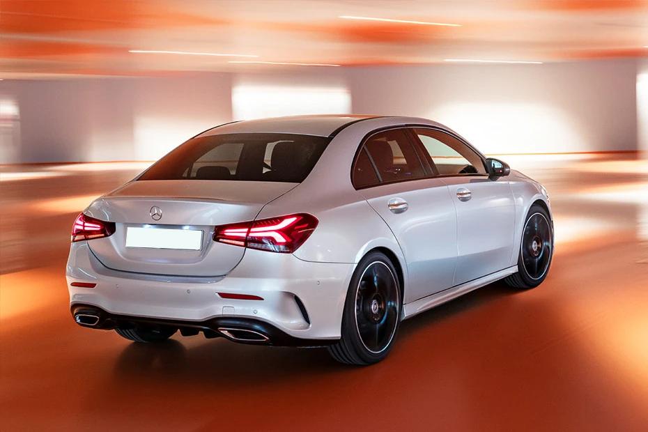 Mercedes Benz A Class Limousine top-view view highlighting contour, symmetry, and packaging