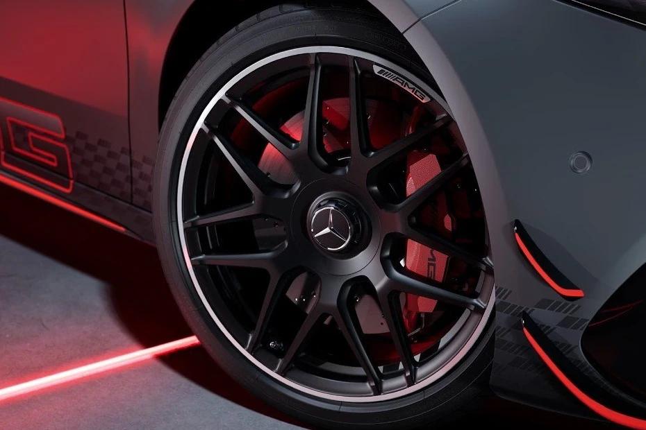Mercedes Benz Amg A 45 S wheel-closeup view highlighting pattern, finish, and attitude