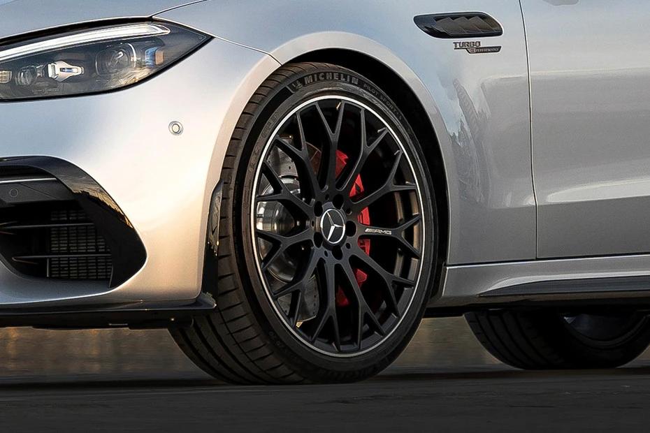 Mercedes Benz Amg C 63 wheel-closeup view highlighting pattern, finish, and attitude
