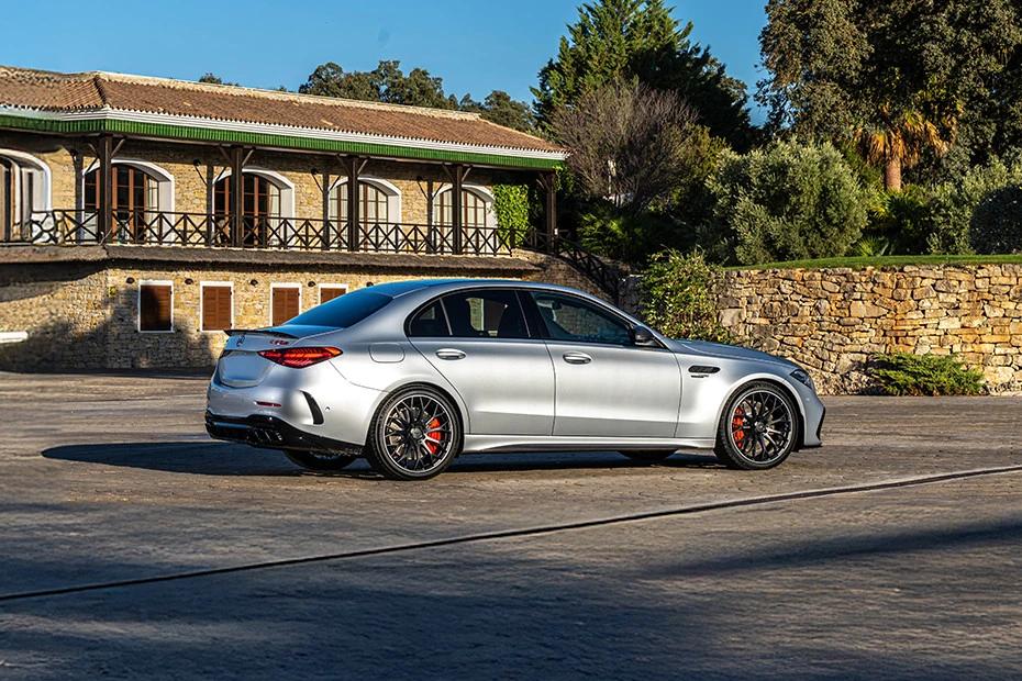 Mercedes Benz Amg C 63 side-profile view highlighting roofline, stance, and proportion