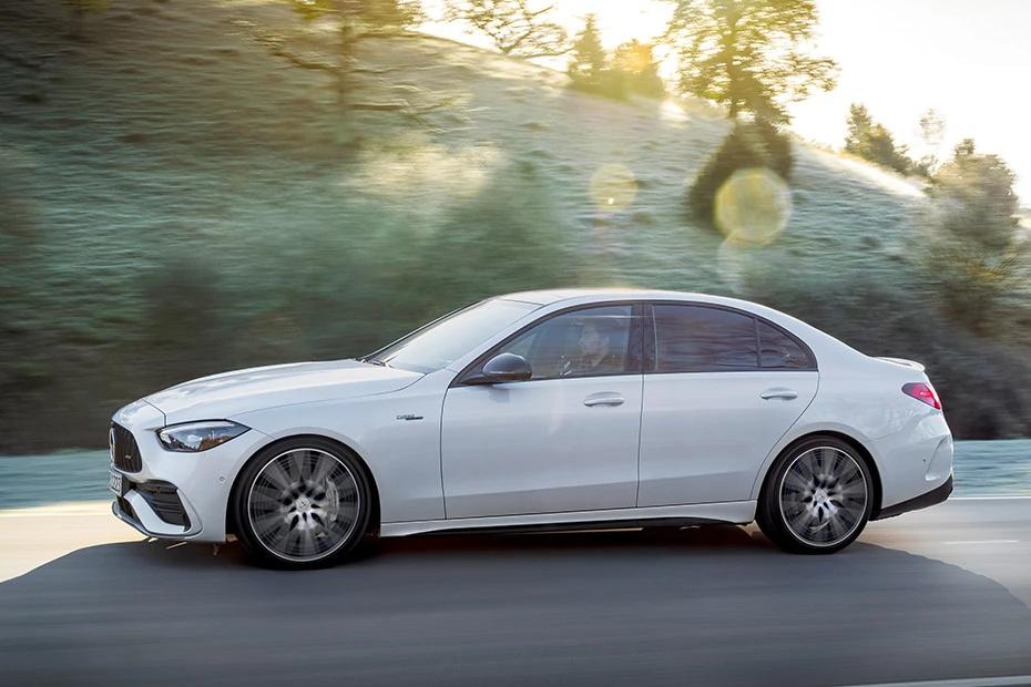 Mercedes Benz Amg C43 side-profile view highlighting roofline, stance, and proportion