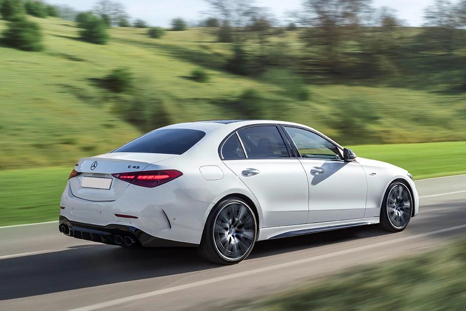 Mercedes Benz Amg C43 top-view view highlighting contour, symmetry, and packaging