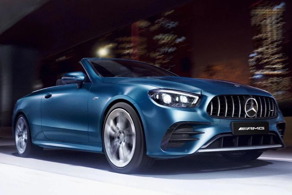 Mercedes Benz Amg E 53 Cabriolet rear-view view highlighting width, presence, and balance