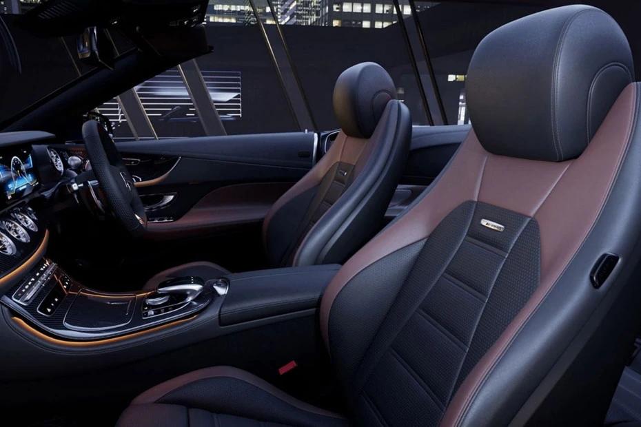 Mercedes Benz Amg E 53 Cabriolet front-seats view highlighting support, padding, and comfort
