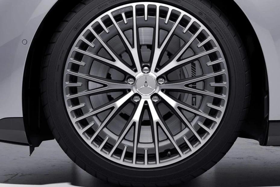 Mercedes Benz Amg Eqs wheel-closeup view highlighting pattern, finish, and attitude