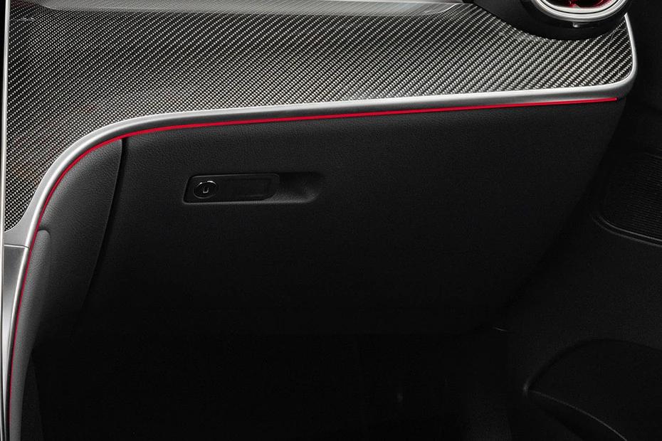 Mercedes Benz Amg Glc 43 console-view view highlighting storage, controls, and ergonomics