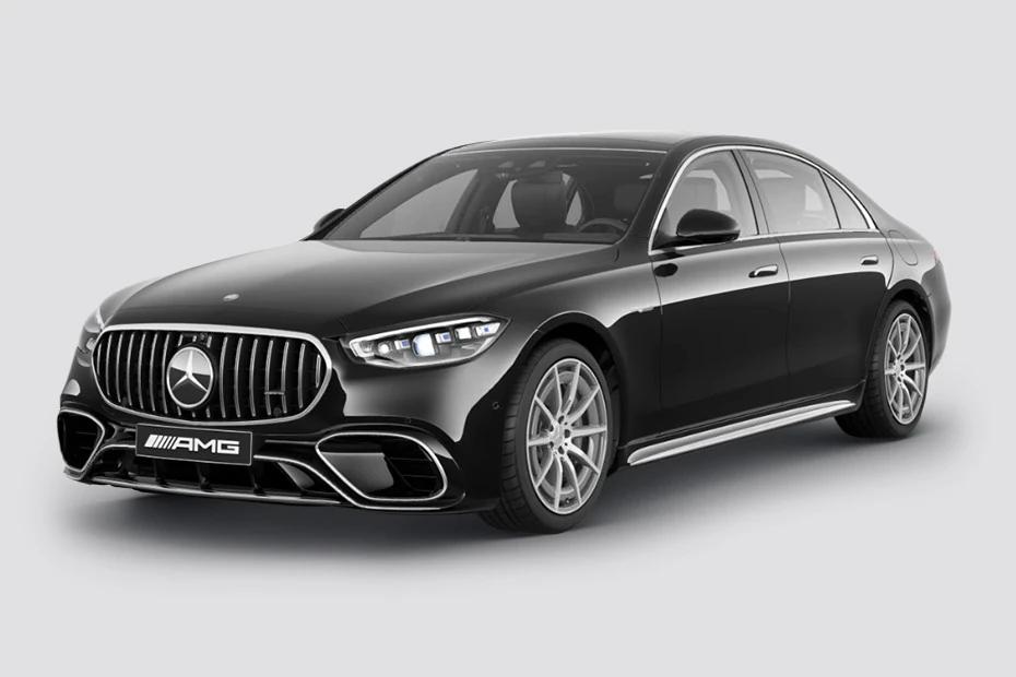 Mercedes Benz Amg S 63 front-angle view highlighting proportions, lighting, and stance