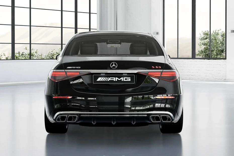 Mercedes Benz Amg S 63 rear-view view highlighting width, presence, and balance