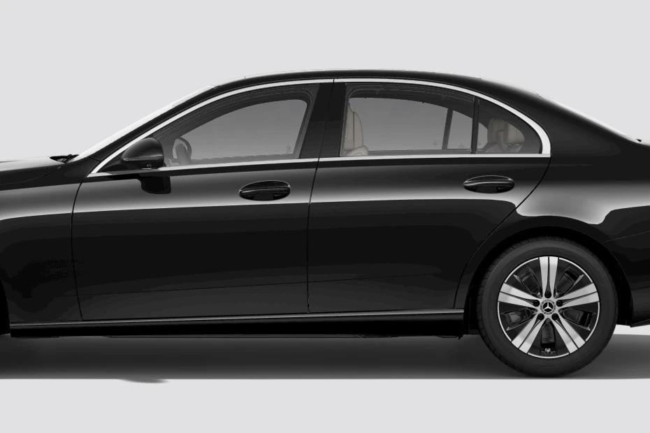 Mercedes Benz C Class wheel-closeup view highlighting pattern, finish, and attitude