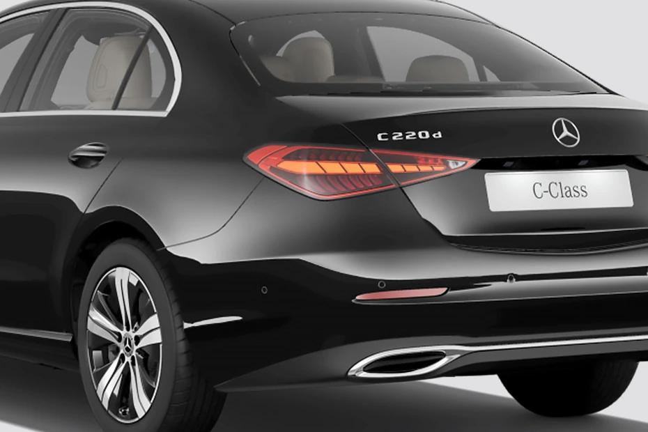 Mercedes Benz C Class dashboard view highlighting layout, materials, and clarity