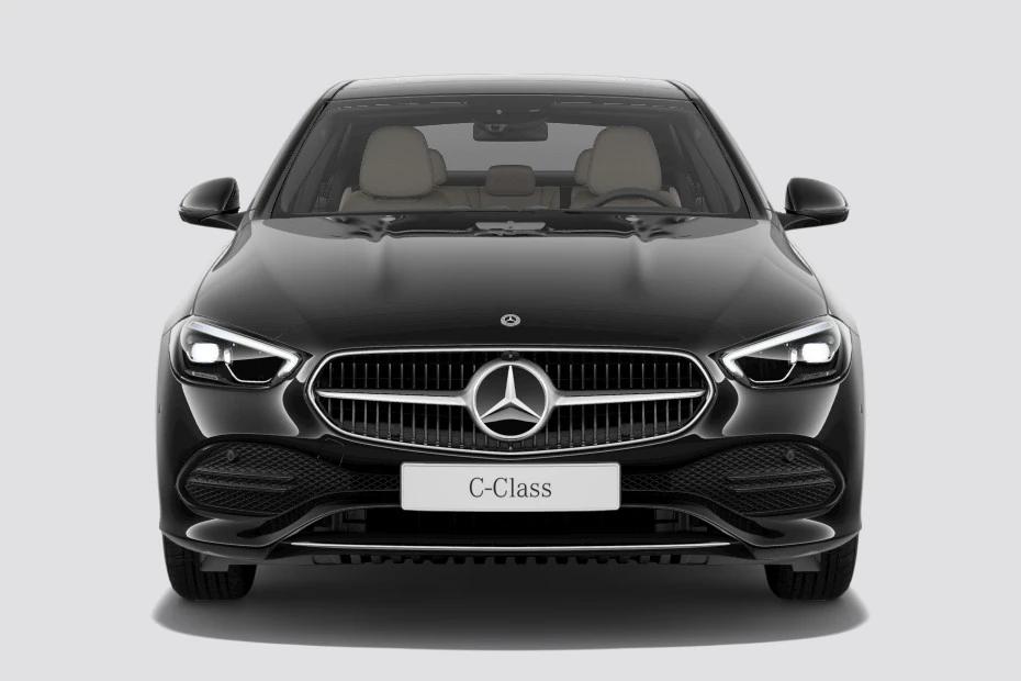 Mercedes Benz C Class steering-wheel view highlighting grip, controls, and comfort