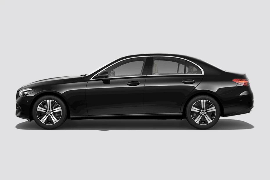 Mercedes Benz C Class side-profile view highlighting roofline, stance, and proportion