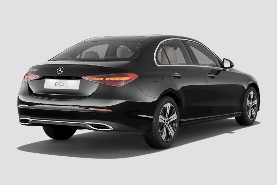 Mercedes Benz C Class top-view view highlighting contour, symmetry, and packaging