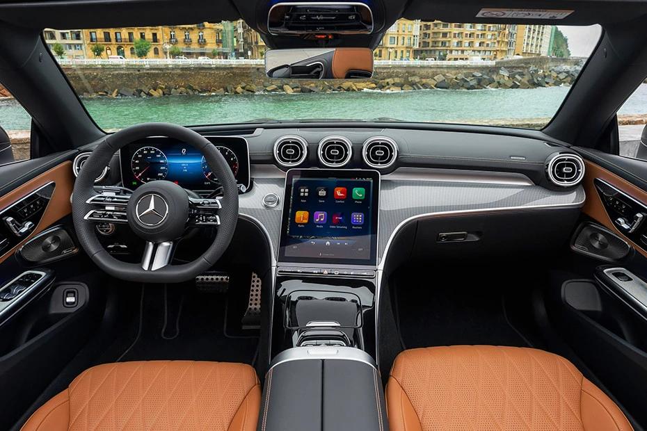 Mercedes Benz Cle Cabriolet dashboard view highlighting layout, materials, and clarity
