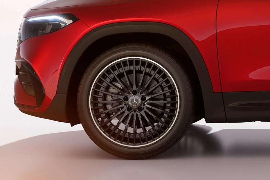 Mercedes Benz Eqb wheel-closeup view highlighting pattern, finish, and attitude