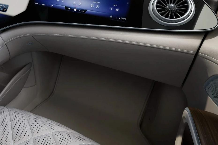 Mercedes Benz Eqs boot-space view highlighting capacity, access, and versatility