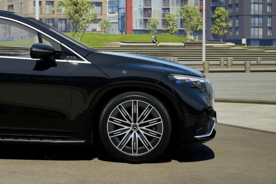Mercedes Benz Eqs Suv wheel-closeup view highlighting pattern, finish, and attitude