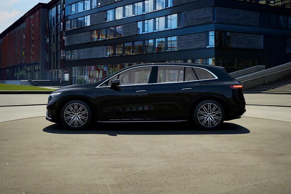 Mercedes Benz Eqs Suv side-profile view highlighting roofline, stance, and proportion