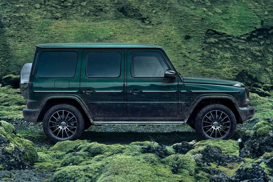 Mercedes Benz G Class rear-view view highlighting width, presence, and balance