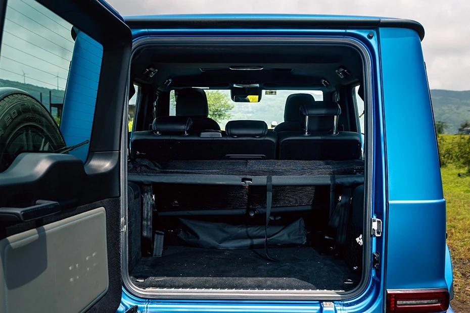 Mercedes Benz G Class Electric boot-space view highlighting capacity, access, and versatility