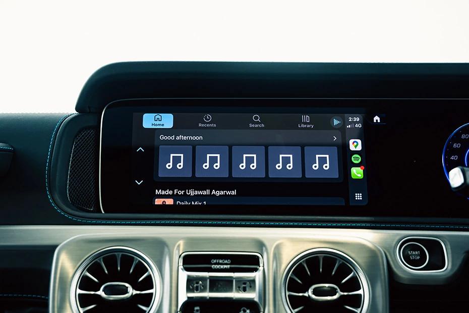 Mercedes Benz G Class Electric infotainment view highlighting screen, clarity, and usability