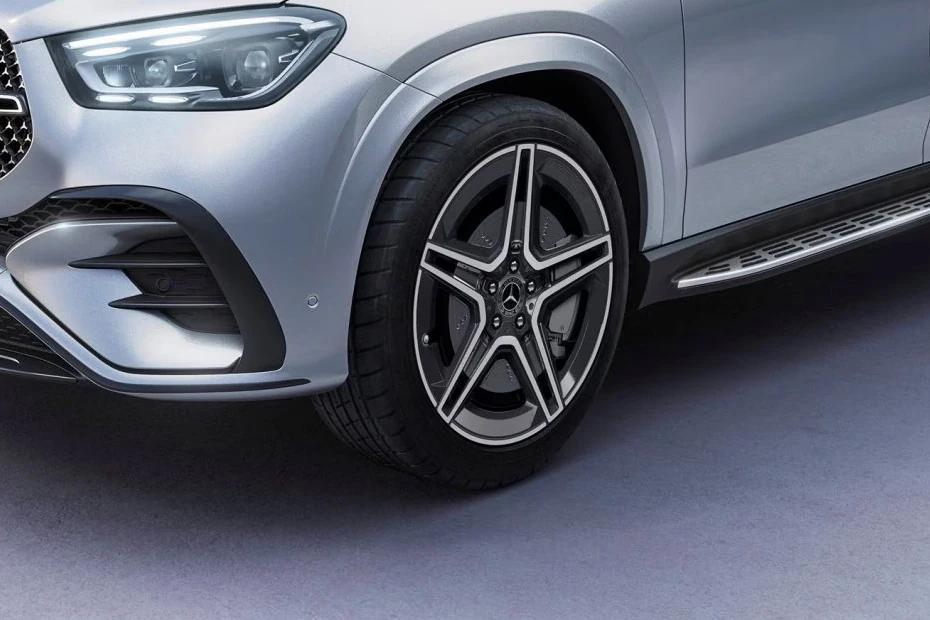 Mercedes Benz Gle wheel-closeup view highlighting pattern, finish, and attitude