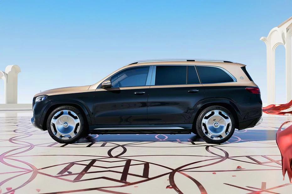 Mercedes Benz Maybach Gls side-profile view highlighting roofline, stance, and proportion