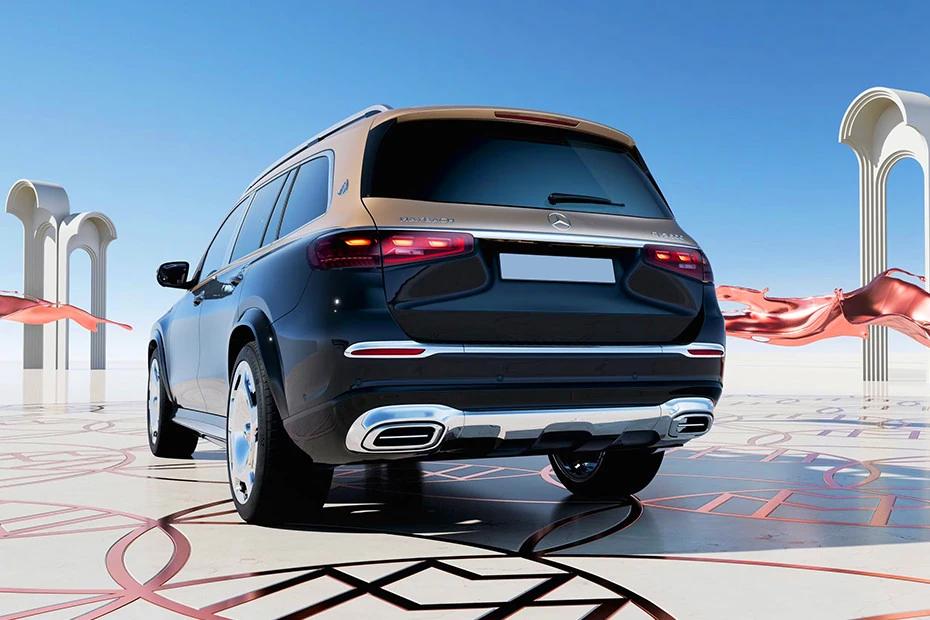 Mercedes Benz Maybach Gls top-view view highlighting contour, symmetry, and packaging