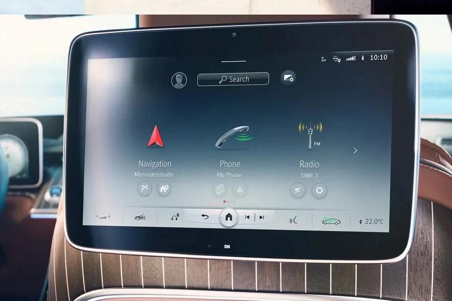 Mercedes Benz Maybach S Class infotainment view highlighting screen, clarity, and usability