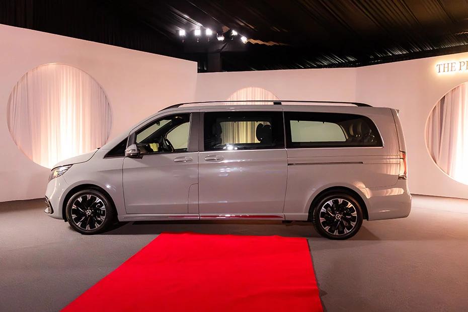 Mercedes Benz V Class side-profile view highlighting roofline, stance, and proportion