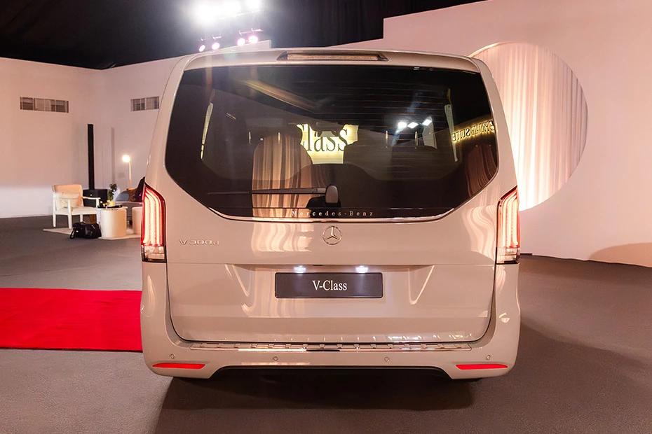 Mercedes Benz V Class rear-view view highlighting width, presence, and balance