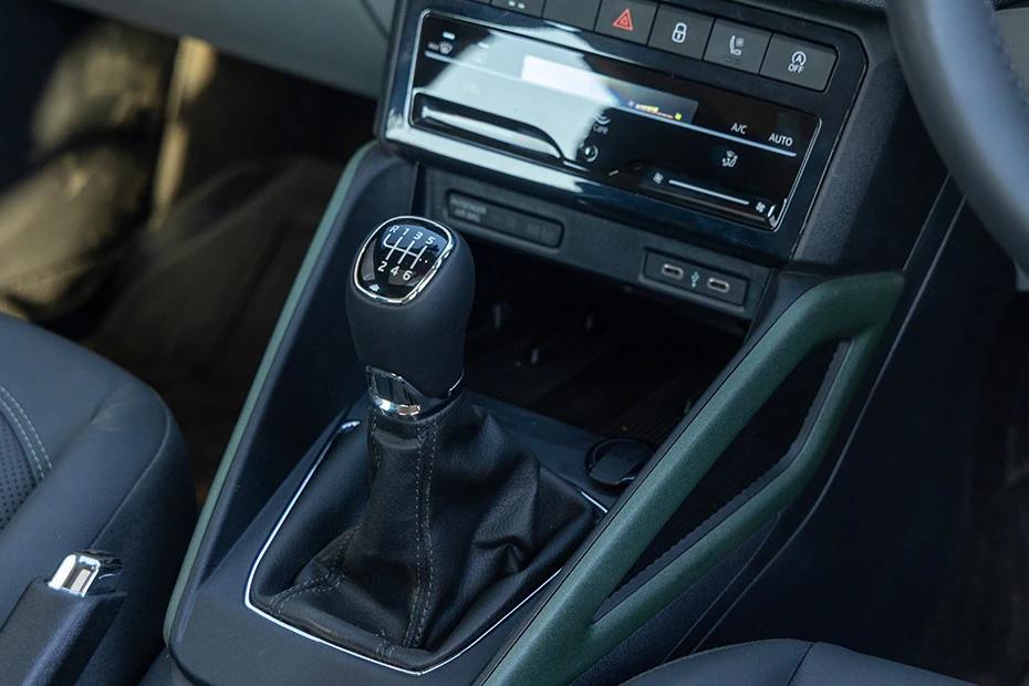 Skoda Kylaq console-view view highlighting storage, controls, and ergonomics