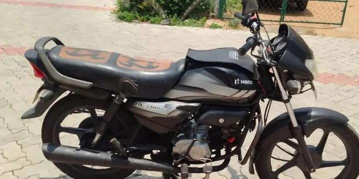 HERO HF DELUXE; MODEL 2021; KICK STARTER; ALLOY WHEEL; BLACK COLOUR .